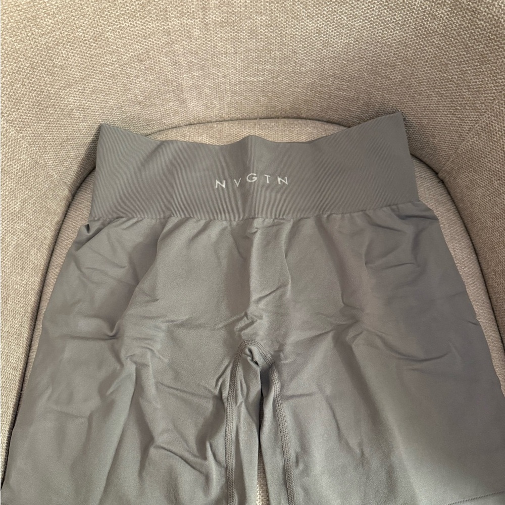 NVGTN Gray High-Waisted Seamless Biker Shorts